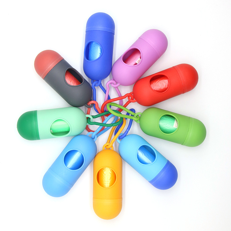 Pet Supplies App - Hondenpoepzakhouder Draagbare Huisdierenafvalzak Dispenser Capsule Vorm