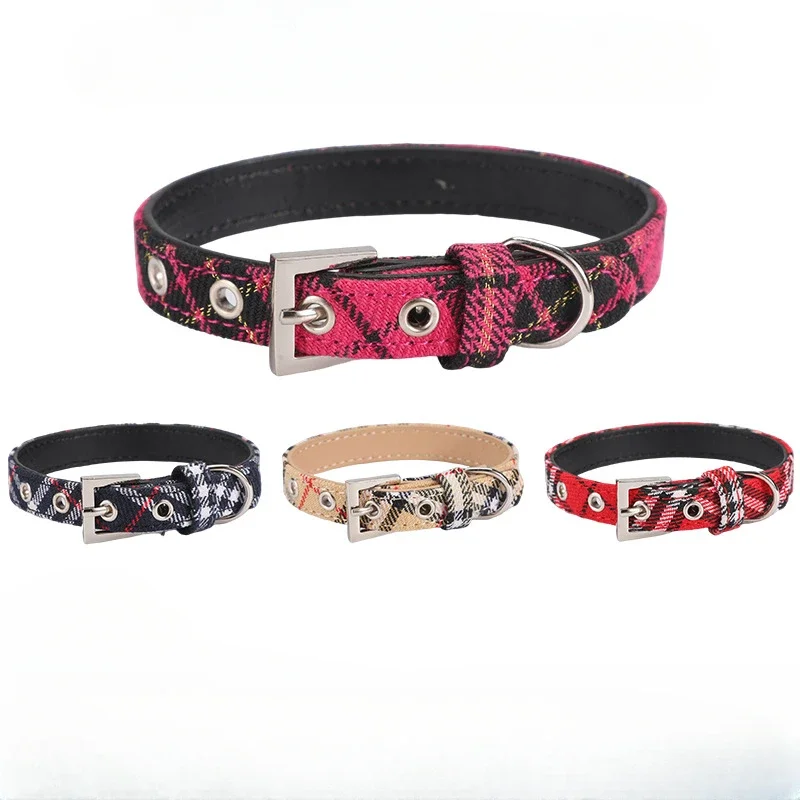 Pet Supplies App - Huisdier Halsband Schotse Geruite Hondenhalsband Klassiek