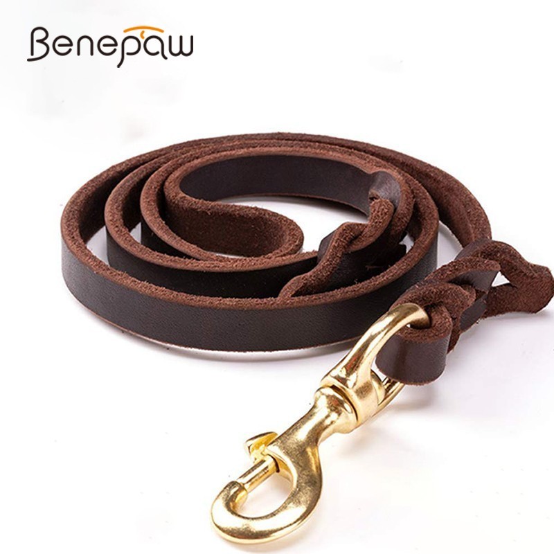 Pet Supplies Pet Shop - Benepaw High-End Koeienhuid Lederen Riem Hond